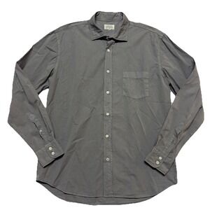 Hartford Alternative Classics Shirt Men L Gray Casual Long Sleeve Button Up Work